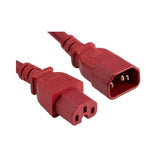C14 To C15 8Ft Red Pwr Extension Cord