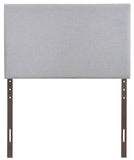 CasaFoyer Region Linen Fabric Upholstered Twin Headboard | Spacious & Elegant Design | Modern Decor | Includes One Headboard | Sky Gray