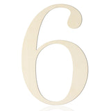 Large Wooden Numbers 12 Inch Paintable Wood Number 6 for Wall Decor, 1/5 Inch Thick Wooden Number Shape Cutouts for DIY Crafts P