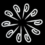 Vernie J Shape Rust Free Plastic Curtain Hooks White Nylon, 100 Pieces