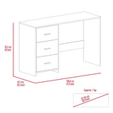 Tuhome Classic 3 Drawers Writing Desk -Black