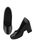 Shoetopia Solid Black Pumps For Women & Girls-Eu41,Black,8,B0D2RNW739