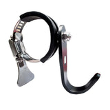 RITUIPIO Adjustable Handlebar Hook Mount, Universal Pole Storage Hook, Black Metal Clamp Design (Single, 1pc)