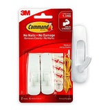 Command Medium Utility Hooks, White, 2-Hooks, 4-Strips, Organize Damage-Free