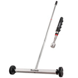 Toolwiz 17 Rolling Magnetic Sweeper 8.8lbs, with 16 lbs Telescopic Magnetic Pick Up tools -Lightweight Pick-up Sweeper with Whee