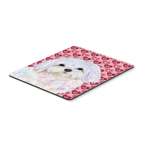 Caroline'S Treasures Ss4482Mp Maltese Hearts Love And Valentine'S Day Portrait Mouse Pad, Hot Pad Or Trivet For Home Office Gami