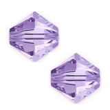 200pcs Adabele Austrian 6mm Faceted Loose Bicone Crystal Beads Light Violet Compatible with Swarovski Crystals 5301/5328 SSB604
