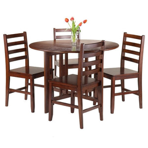 Winsome Alamo Dining, 4 Chairs, Walnut