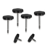 MSCRP 6Pcs Soft Top Window Frame Knob Door Surround Knobs Kits with Pin for 2007 to 2018 Jeep Wrangler JK 4-Door (2 Short and 4 