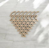 Haoser Wooden Mdf Wall Art Cutout Geometric Craft Panel For Diy Painting, Home Decor, And Hanging Art Projects, Laser Cut Patt