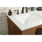 Elegant Decor Indoor Modern Under Sink Bathroom Fixtures Storage Organizer Cabinet 18 Inch Single Bathroom Vanity - White