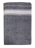 Prakasam Cotton Mens Colour Thalapathi Border Single Dhoti/Size1.28X2.00 Mtrs/Combo Pack Of 2 Dhoties Ash-Kakki 1.28X2.00 Mtrs