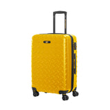 Caterpillar Industrial Plate 65 Cm Small Hardside Abs Cabin Suitcase With Tsa Lock 8 S Spinner Wheels Medium Size Trolley Bags, 