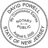 Round Notary Pre-Inked Stamp for State of New Jersey
