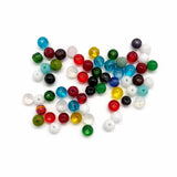 Mix, 8mm 100pcs Glass Crystal Bead Round Loose Spacer Smooth Bead for Jewelry Making DIY Necklace Bracelet Accessory Findings