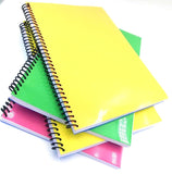 Sukechi A4 Spiral Notebook Pack Of 4 | 200 Pages Each | 70 Gsm Premium Unruled Paper | Bright Multicolor Covers | School & Offic