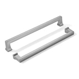 khtumeware 2 Pack 10inch(256mm) Hole Center Brushed Nickel Cabinet Pulls Heavy-Duty Satin Nickel Solid Cabinet Hardware Pulls fo