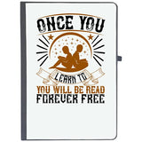 Udnag Ruled Notebook Diary Reading | Once You Learn To Read, You Will Be Free Forever, [A5 80Pages 80Gsm]