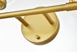 Living District Ingrid 2-Light Iron & Glass Bath Sconce In Chrome And Clear