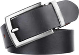 Men Black Genuine Leather Belt ()_22
