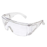 One Pair MotoFrames High Impact Safety Glasses, Goggles Fits Over The Glasses Clear Frame, Lens, Max UV Protection Side Shields,