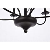 Living District Westley 9-Light Mid-Century Metal Pendant In Black