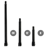 XtremepowerUS3 3 Pieces Auger Extension Drill Bits (8, 12, 20 Length) Extension Earth Ice Auger Extension Set Post Hole Digge