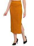 Wedani Womens Lycra Saree Shapewear Petticoat (S Mustard),Mustard,S