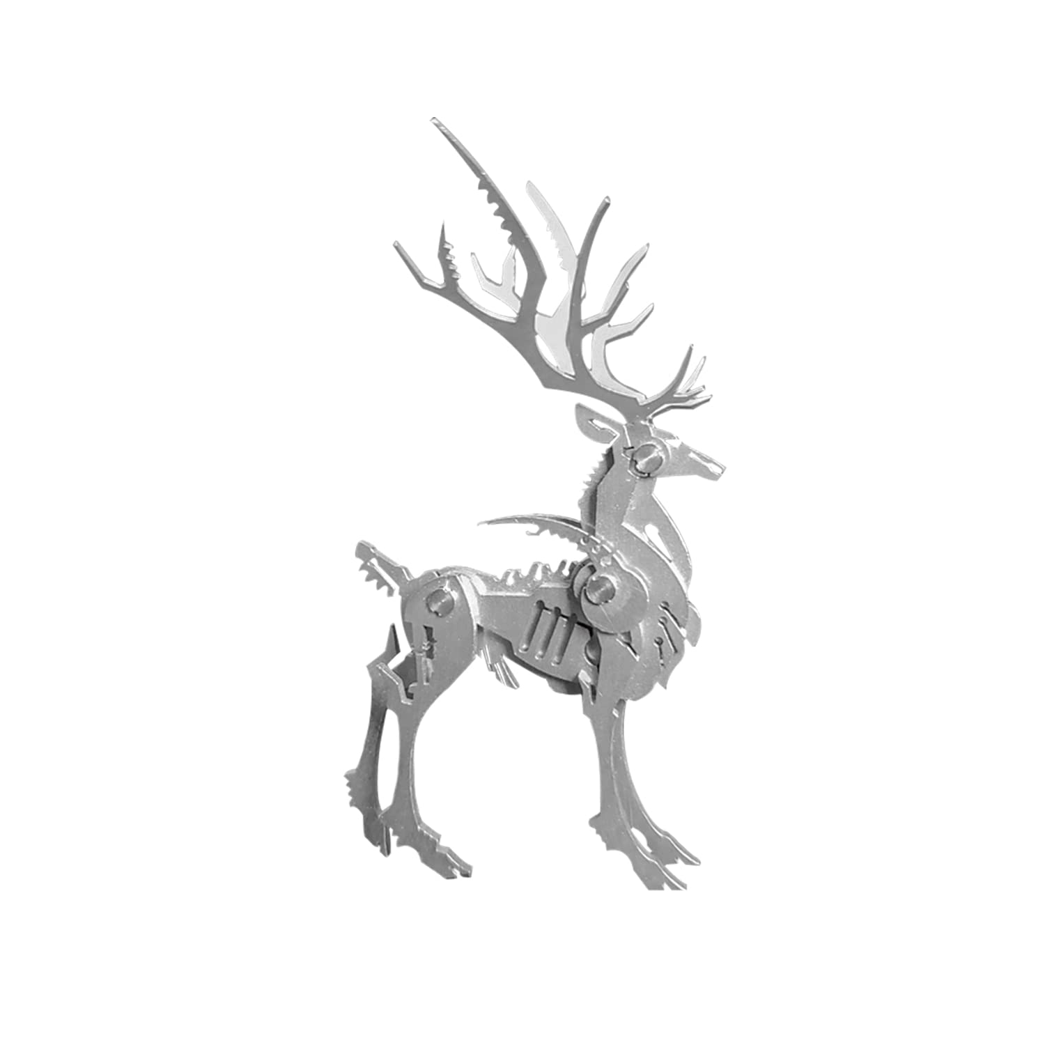 3D Metal Model Kits, Mechanical Small Dream Elk 3D Metal Puzzle,Steel Mythology Animal Series DIY Brain Teasers Simple 3D Puzzle