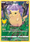 Pokémon Celebrations Pikachu, 25th Anniversary Full Art Rare Holo + Surprise Card!