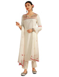 Kaari Rayon Staple Women's Kurta Set (KAAAW24WSKD-92030_Frangipani Cream _S)