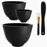 Bigwinyep 5Pcs Silicone Mixing Bowls, Silicone Bowls for Facials, DIY Face Mask Mixing Bowl for Home Salon Spa Face Skin Applica