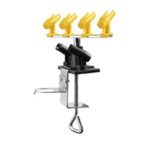 ECOMISTIQ 6 Pieces MultiFunctional 6Slot Airbrush Holder Rotatable Desk Clamp Rack 360 Rotation SpaceSaving for Model Builder