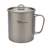 Timberbrother 750ml Titanium Outdoor Camping Mug with Lid (Without Handle)