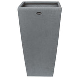 Decora Gleyz Cube Tall Pot (Stone Grey)(Extra Long)(Gct 40)(With Drainage Hole) || Pots For Plants Polymer || Lightweight || Ind