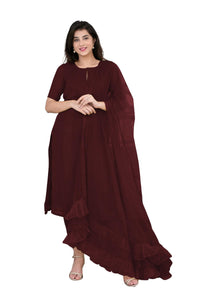 Fashion Basket Georgette Kurta Set with Dupatta for Women