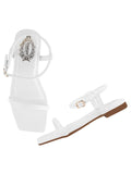 Shoetopia Women'S Snd-116 White Flat Sandal-5 Kids Uk (Snd-116-White)-Eu38,White,5,B0D8QF512K