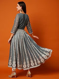 Gosriki Women'S Georgette Chikankari Embroidered Anarkali Kurti (Kari Grey-Kds-Gs_Xl_Grey_X-Large),Grey,,B0CBPQRBN7