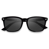 OPTOFENDY Reader Sunglasses for Women Men, Full Lens Outdoor Reading Sunglasses with Spring Hinge, UV400 Protection, Black 1.0