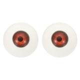 PATIKIL 32mm Doll Eyes,1 Pair Realistic Acrylic Eyes Plastic Half Eyeballs for Dolls Masks Halloween Props Art Craft, Orange Bla