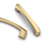 Asidrama 10 Pack 3 Inch(76mm) Brushed Brass Kitchen Cabinet Handles, Cabinet Pulls Kitchen Cabinet Hardware for Cupboard Drawer 