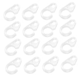 jojofuny 30pcs Plastic Curtain Hooks Easy Install Pinch Pleat Clips for Wood Metal Rings Invisible Design for Home Decor Durable