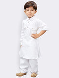 Jbn Creation Boys' White Cotton Pathani Kurta Set || Elegance For Holi & Eid Celebration_Vasbptwh009_32