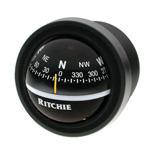 Ritchie Navigation V-57.2 Explorer Compass - Dash Mount, Black With Black Dial, One Size