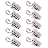 ACRA 10Pcs Curtain Clips with Hook Curtain Rings Hook, Door Panel Carrier Drapes Hanger Clamps 35mm