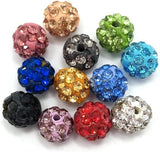 100 Pieces Rhinestone Clay 10 mm Polymer Crystal Round Charms Diamond Beads for Jewelry Making DIY Necklace Bracelet (6mm Mixed 