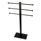 Kingston Brass CCS6020 Edenscape Freestanding Stainless Steel T-Shape Towel Holder, Matte Black
