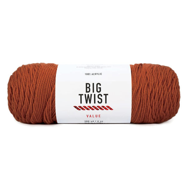 Craftz Value Worsted Yarn in (Rust) - 100% Acrylic, 6 oz, 380 Yards, C ...