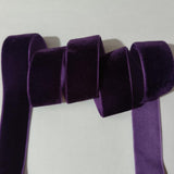 8 Yards 1(25mm) Velvet Ribbon for Wedding Christmas Gift Box Wrapping Bow Making Bouquet Wrap DIY Craft Decor (Dark Purple, 1