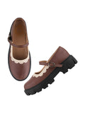 Shoetopia Round Toe Brown Mary Janes Bellies For Women & Girls-Eu39,Brown,6,B0D76V5DSH
